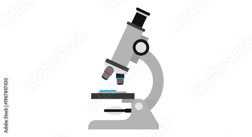 Modern Microscope with Slide for Scientific Research and Laboratory Analysis