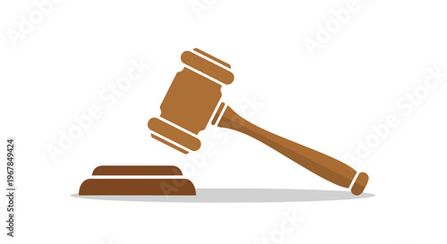 Wooden Gavel and Sounding Block - Legal Decision and Justice Concept