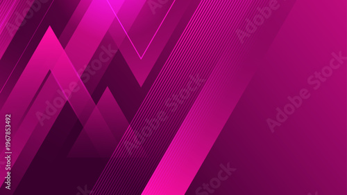 Deep magenta and dark purple abstract background featuring sharp triangular layers and elegant diagonal line patterns