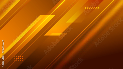 Warm orange and brown backdrop with diagonal stripes and dots