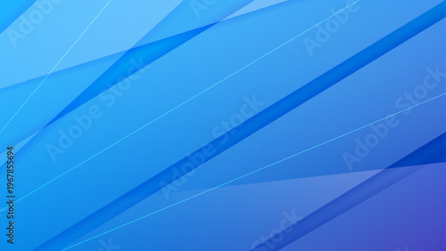 Sophisticated blue and cyan abstract background with sharp geometric diagonal layers for technology business