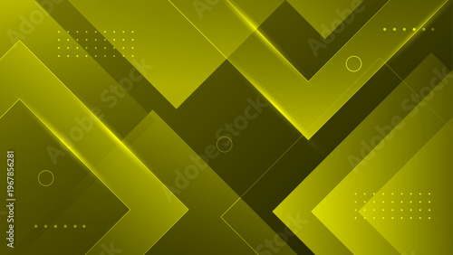 Bright yellow abstract background with dynamic diagonal geometric shapes