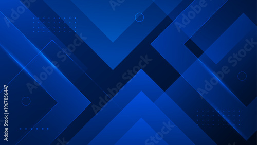 Professional deep blue abstract background with geometric shapes