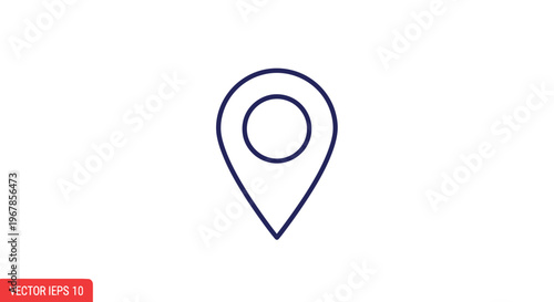 Free Download Simple Map Pointer Icon Vector, Location Pin Symbol, Navigation Marker - GFXLoad