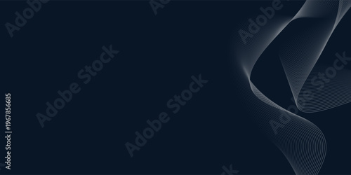 A stunning abstract and dynamic digital design with flowing white waves on a dark background, curved fine lines, and a dotted pattern that gives a sense of movement and energy.