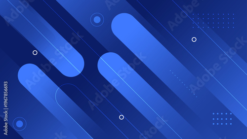Professional deep blue abstract background with modern diagonal shapes and geometric composition