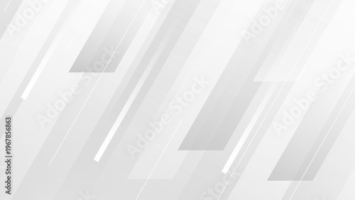 Minimalist white and gray abstract background with soft diagonal lines and professional geometric patterns