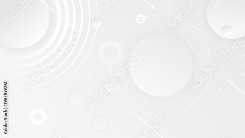 Elegant and clean white on white abstract background featuring soft shadows and subtle geometric circles