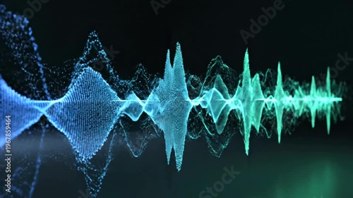 Abstract Sound Wave Visualization in Vibrant Colors