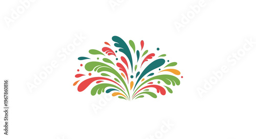 Colorful Abstract Splash Burst