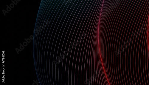 A vibrant digital illustration of colorful lines on a black background