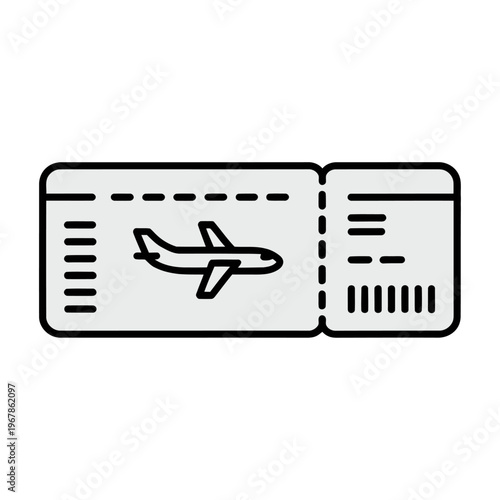 Vector of an airplane ticket with boarding pass design