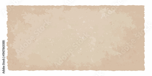 Aged torn paper with a distressed neutral beige color and rough edges