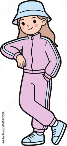 Cute Women Poses Illustration