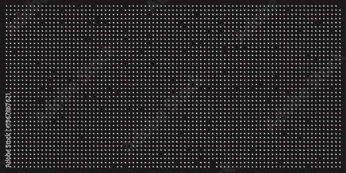 A densely patterned black and white image resembling digital noise