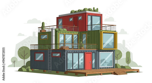 Modern Shipping Container House Design, Eco-Friendly Living