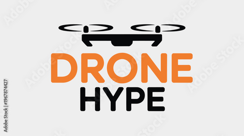 Drone, aerial, quadcopter, logo, icon, Drone Hype