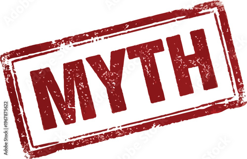 Red rubber stamp text on white background and transparant