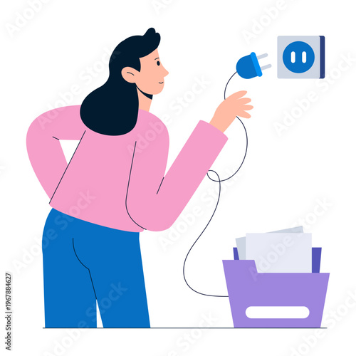 A flat style illustration depicting data usage