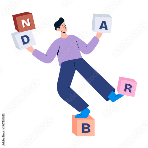 A flat style illustration showing brand pillars