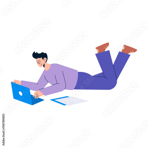 Flat style illustration representing digital marketing