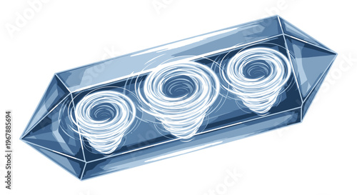 Abstract Energy Cores Within Geometric Container