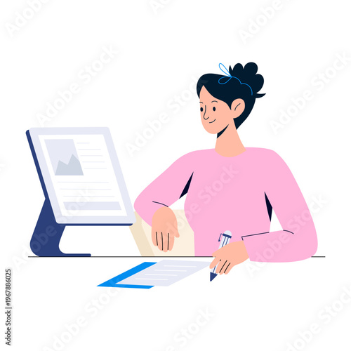 Flat style illustration representing marketing campaign