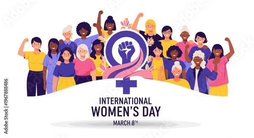 Diverse Women Celebrating International Women's Day