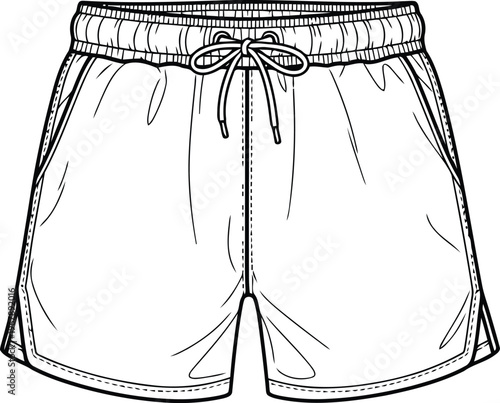 drawn athletic shorts with drawstring