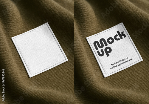 Minimal Apparel Label Mockup Design PSD