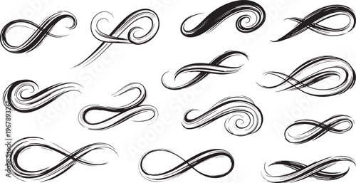 A minimalist digital graphic design asset featuring a rounded square frame on a dark charcoal background with the text labels EPS and Brush Stroke 26 displayed in a simple clean sans-serif typeface.