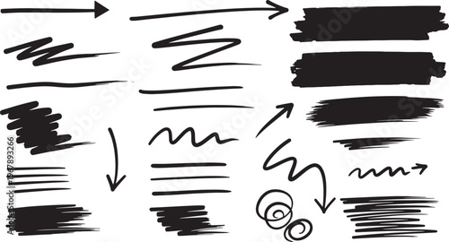 A minimalist design asset featuring a dark navy blue rounded square container with clean white text labeling the file format as EPS and identifying the specific item as Brush Stroke number.