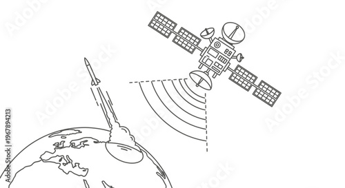 Space Station Orbiting the Earth Freely.