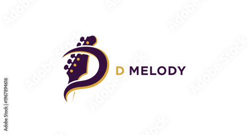 D Melody Logo - A Creative Fusion of Music and Design.