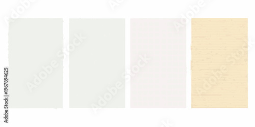 Four rectangular swatches displaying varying shades of pale color