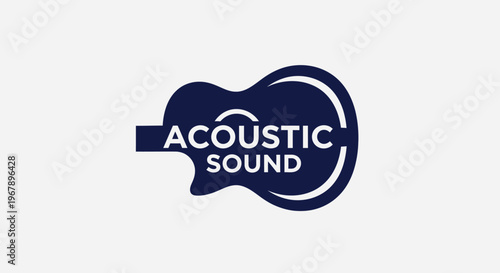 Elegant Acoustic Sound Logo - A Musical Instrument Design.