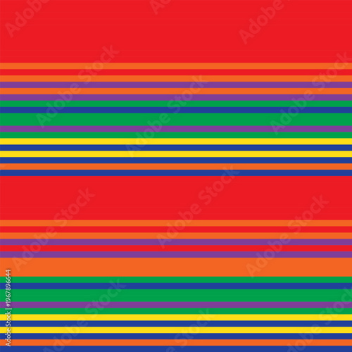Rainbow Colorful Stripes Textile Design Pattern For Homeware And Apparel