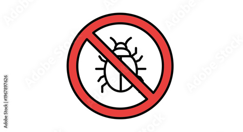 No bug or insect allowed sign.