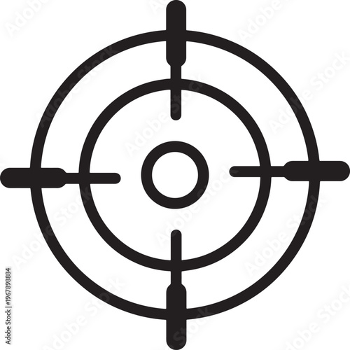 Isolated target sight for sniper, aiming scope, precision marksman training target design. Target destination icon set. Aim sniper shoot group. Focus cursor bull eye mark collection.