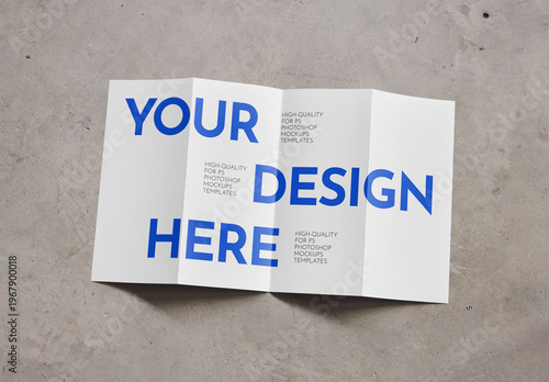 Mockup Of Customized Open Leaflet