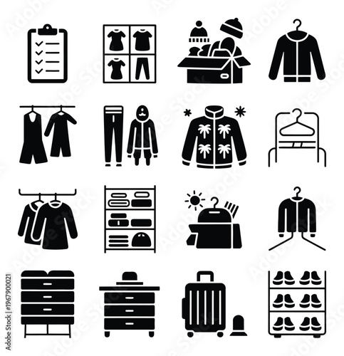 Collection of Representing Clothing and Storage Solutions