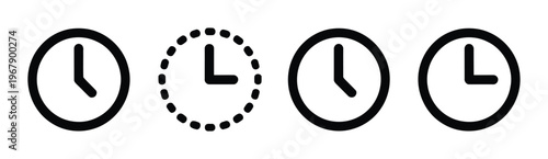 Four Clock Solid, Dotted, and Two Solid Variations