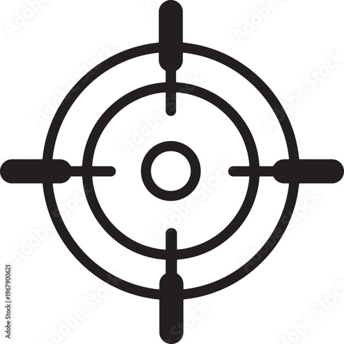 Isolated target sight for sniper, aiming scope, precision marksman training target design. Target destination icon set. Aim sniper shoot group. Focus cursor bull eye mark collection.