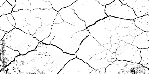 abstract grunge vector illustration.Cracked concrete rock black and white vector background.Distressed Overlay Texture.