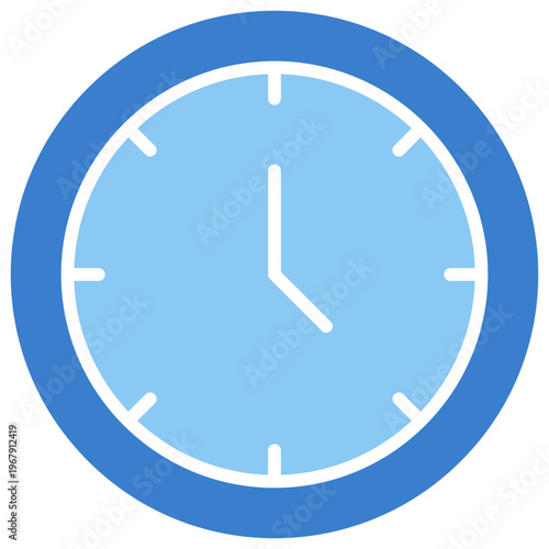 Clock Dual Tone Glyph Icon