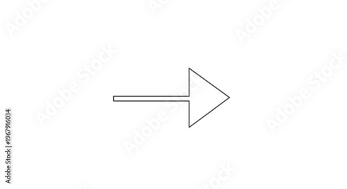 Right Arrow Icon, Simple Line Style, Directional Symbol, Navigation Sign