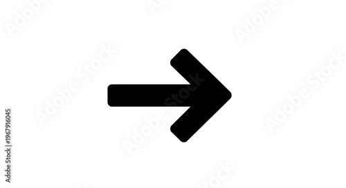 Black arrow icon, right pointing arrow, vector direction symbol, navigation pointer