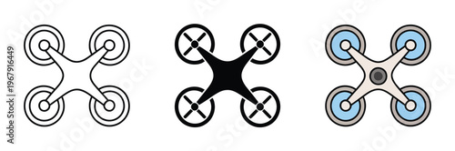 Drone Vector Illustration with Various Designs