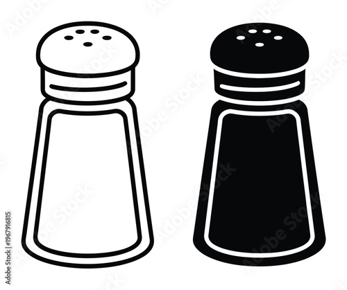 Salt and Pepper Shakers Vector Illustration