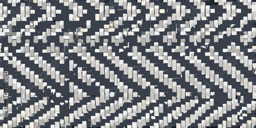 Close up of a textured woven pattern with gray and white tones